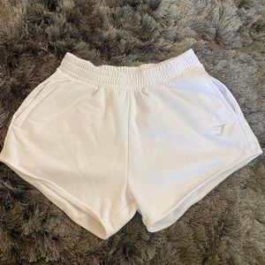 White Gymshark Training Sweat Shorts